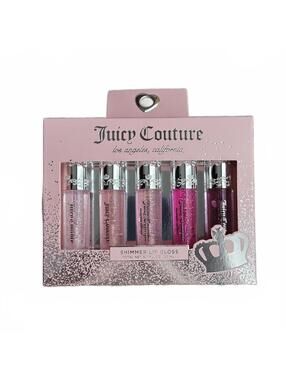 Juicy Couture Shimmer Lip Gloss Set  Pack Peach Apple Raspberry Plum Berry NIB